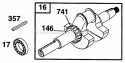 Part Location Diagram of 691284 Briggs and Stratton Gear-timing